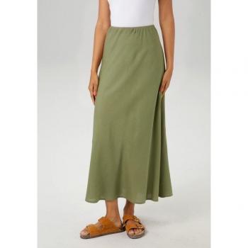 ANISTON Damen Maxirock in sommerlichen Farben – Viskose‑Länge