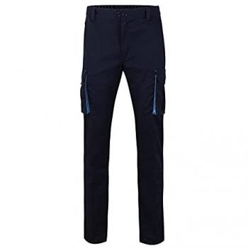 Pantalón de Trabajo Azul Navy/Celeste Velilla T-56