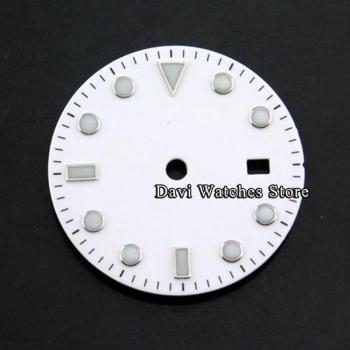Esfera de Reloj Nologo 31,5mm, Luminosa con Fecha y Aguja, Movimiento NH35