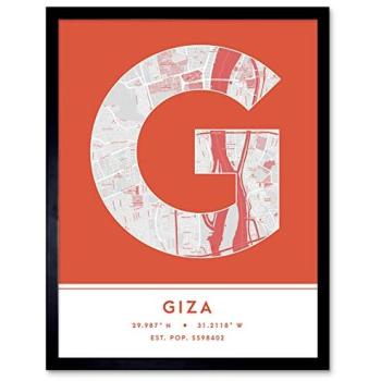 Stylish Cairo Map Decor Poster