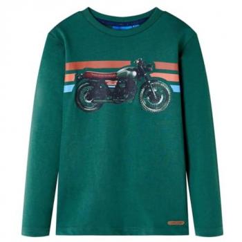 Green Long Sleeve T-Shirt for Kids Size 128