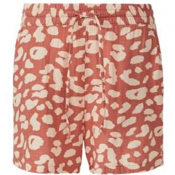 QS All-Over-Muster Shorts aus Musselin