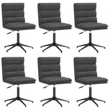 Cadeiras de Mesa Preta 6x1 Couro Sintético