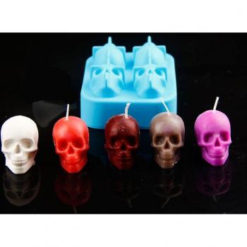 3D Skull Candle Making Silicone Mold