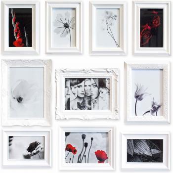 Nielsen 10er Ornament Set in weißem Kunststoff