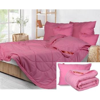 Set di cuscino e piumino microfibra rosso vivo 140x200