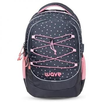 Wave Rucksack Boost Tasche Schulrucksack Dots Pinky Kinder Ranzen