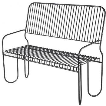 Panca di design Kadax, colore nero, ideale per giardino