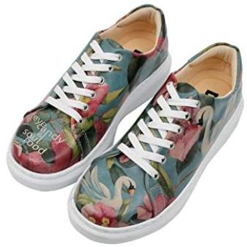 Myra Low‑Top Vegan Sneaker – Blau, Größe 38, handgefertigter Plateausneaker DOGO