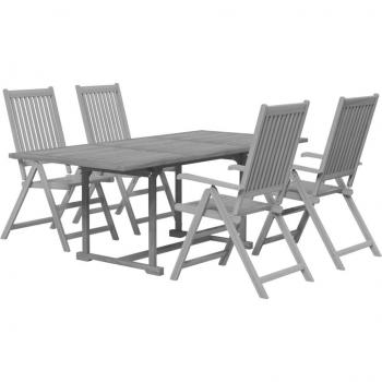 Juego de Mesa y Sillas Acacia 5 Piezas