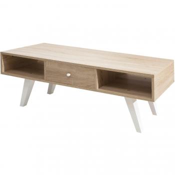 Symbiosis 3094: Mesa de Televisión en Roble Moderno