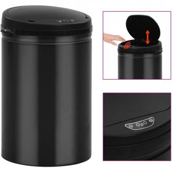 Cubo de Basura Automático 30 L Acero Inoxidable Plateado