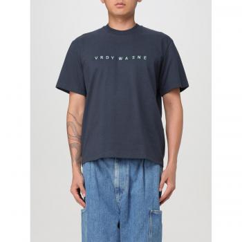 T-shirt in cotone organico SUNNEI con ricamo blu