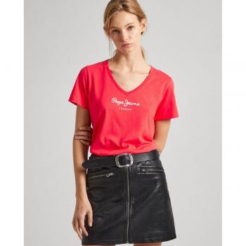 Pepe Jeans T‑shirt Wendy Rosso Regular Fit – Design a Manica Lunga (se applicabile)