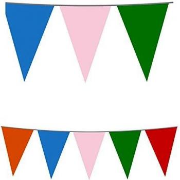 Festone bandiere Multicolor lunghezza 10mt