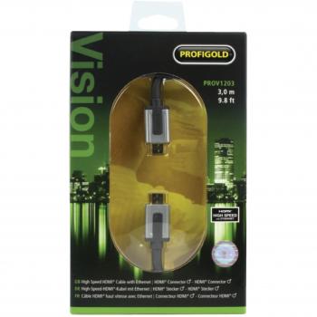 Profigold High Speed HDMI-Kabel, Anschluss auf Anschluss (3m)