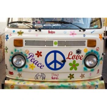 Papermoon „Frieden & Liebe“ Tapeten-Print – Vlies‑Material