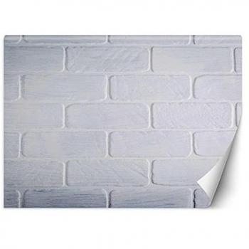 Papier peint mural brique blanche béton 100x70