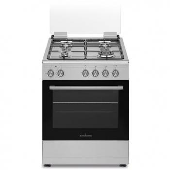 SCHAUB LORENZ SS461GEX CUCINA 60X60 4 FUOCHI E FORNO A GAS CLASSE A INOX