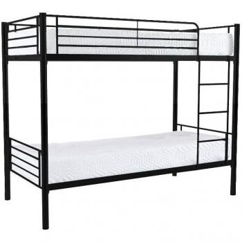 Cama Metalica Doble 201x98 Negra con Colchón