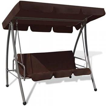 Dondolo da Giardino con Baldacchino Caffè