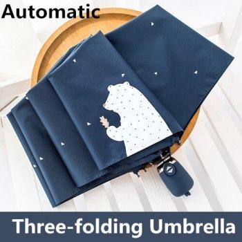 Automatic Folding Bear Umbrella for Sun & Rain