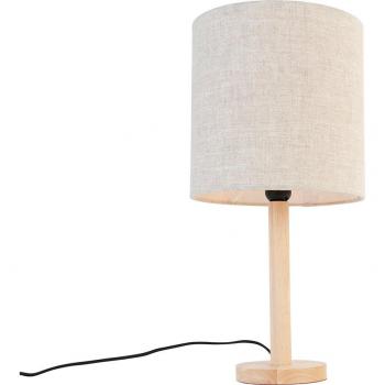 Lampada da tavolo rustica con base in legno