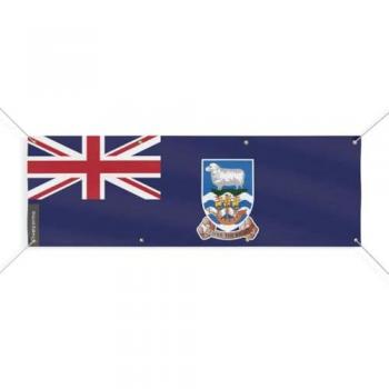 Falkland Islands 8 Eyelet Flag 170x510 cm