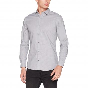 JACK & JONES PREMIUM Jprjenson Camisa L/s Noos, Hombre, Gris (Oscuro Slim Fit), Pequeño