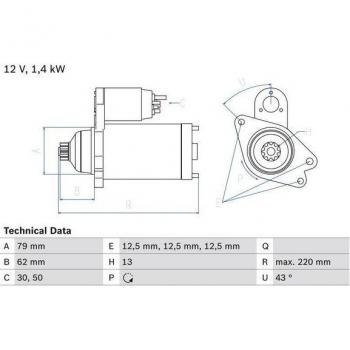 Bosch Startereinheit 0 986 026 140