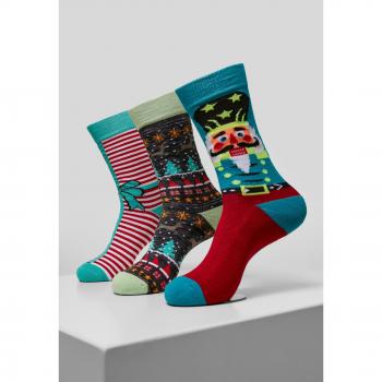 Urban Classics Weihnachtsstrumpf Nussknacker Socken 3er-Pack