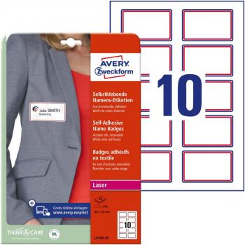 Avery Zweckform L4786-20 Identification Labels, Acetate Silk, 85 mm x 50 mm, 200 Units