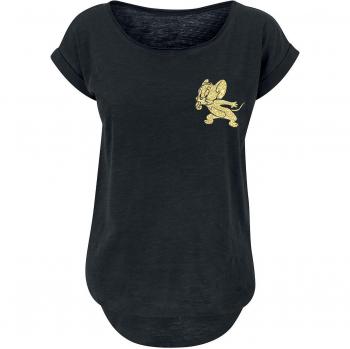 Schwarzes Golden Tom & Jerry Tee für Damen – 4XL (Limited Edition)