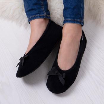 Chaussons Isotoner Ballerines Terry Noir
