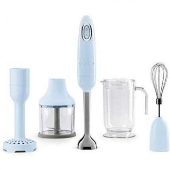 Smeg HBF02PBUK Hand Blender with Turbo Function, 700W, Pastel Blue