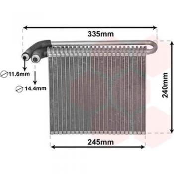 Evaporatore aria condizionata VAN WEZEL 1800V456 per Ford Galaxy (2006-2015)