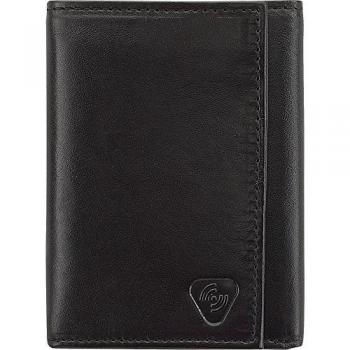 One‑Size RFID Safe Leather Wallet – Black Tri‑Fold Design