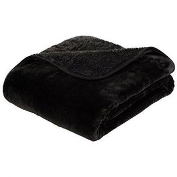 Gözze Premium Cashmere-Feeling Decke, 130 x 170 cm, Schwarz