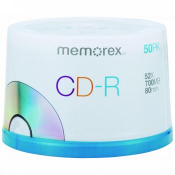 MEMOREX CD-R 700MB 52X SPINDLE PACK OF 50