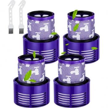 Filtri Dyson V10 Cyclone SV12 con 2 Spazzole Lavabili per Aspirapolvere V10