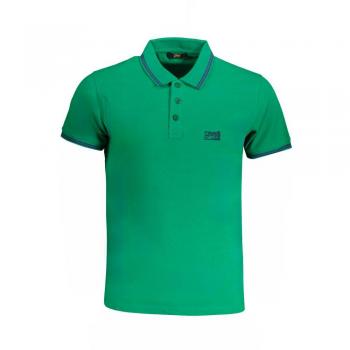 Cavalli Class Short Sleeves Green Polo Shirt