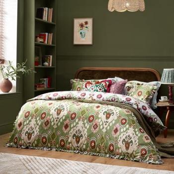 Dawson Ikat Reversible Double Duvet Cover Set
