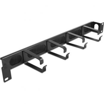 Striscia di spazzole Delock 19 con staffe a 1U – Nero