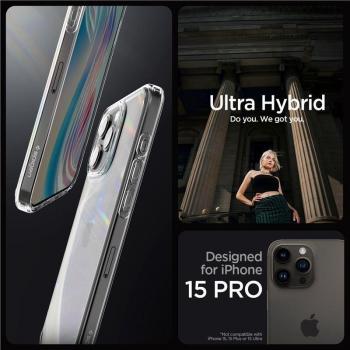 Coque iPhone 15 Pro Spigen Crystal Hybrid Transparente
