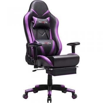 Ficmax Chaise E-sports de Style Course Noir