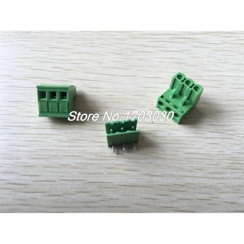 Pack de 50 connecteurs 3 broches 5.08mm à vis angle fermé