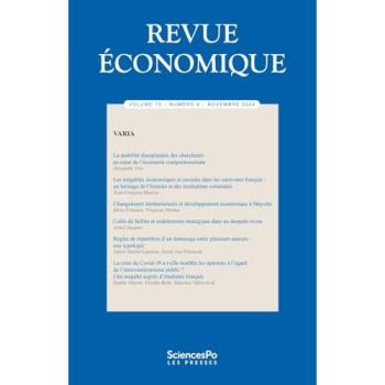 Revue Economique Tome 75