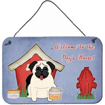Dog House Collection Pug Cream Wall or Door Hanging Print, 8 x 12