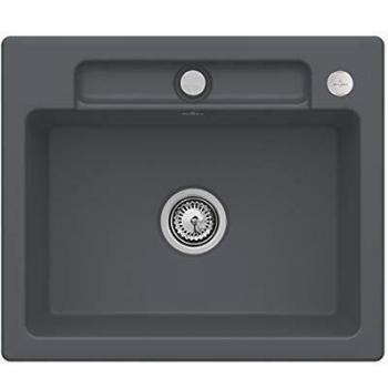 Villeroy & Boch Siluet 60 S Graphit Keramikspüle Exzenterbetätigung