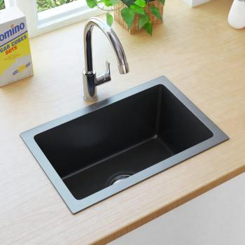 VidaXL Utensílio de Cozinha Aço Inox Preto